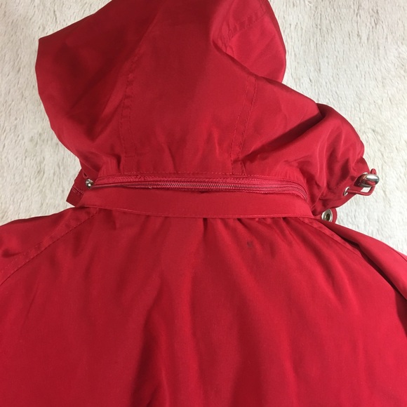 Fog by London Fog Red Cinching Waist Jacket Medium - Picture 4 of 7